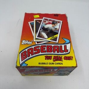 Vintage 1988 Topps Baseball Wax Pack Empty Display Box Tony Gwynn Box Bottom #2